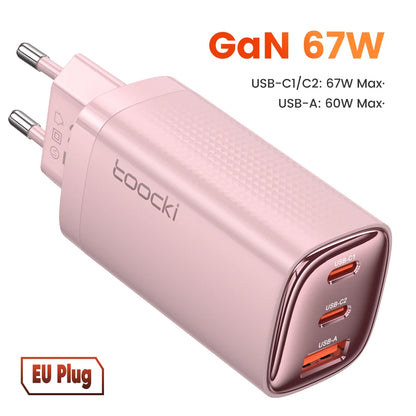 GaN USB Type C Charger With Digital Display 65W Power - Smarsty