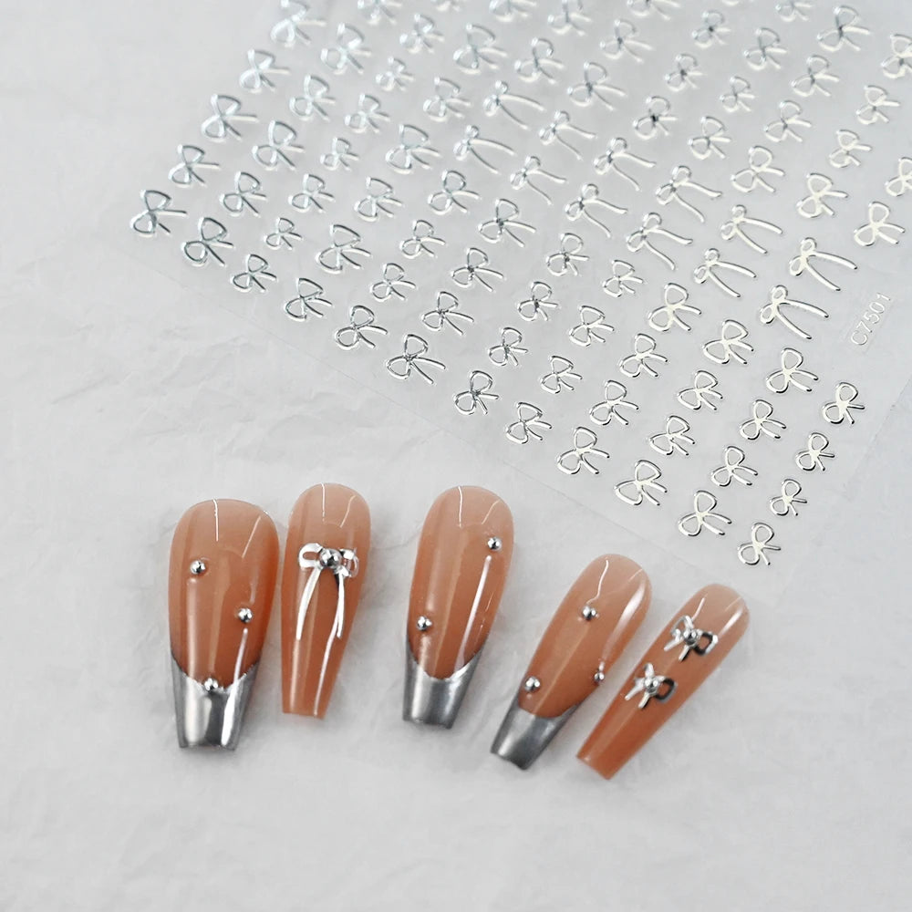 Self-Adhesive 3D Bowknot Nail Stickers for Easy Manicure - Smarsty