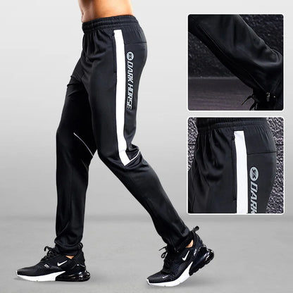 Men Sport Pants Running Pants With Zipper Pockets Soccer Training Jogging Sports Trousers Fitness Football Leggings Sweatpants - Smarsty