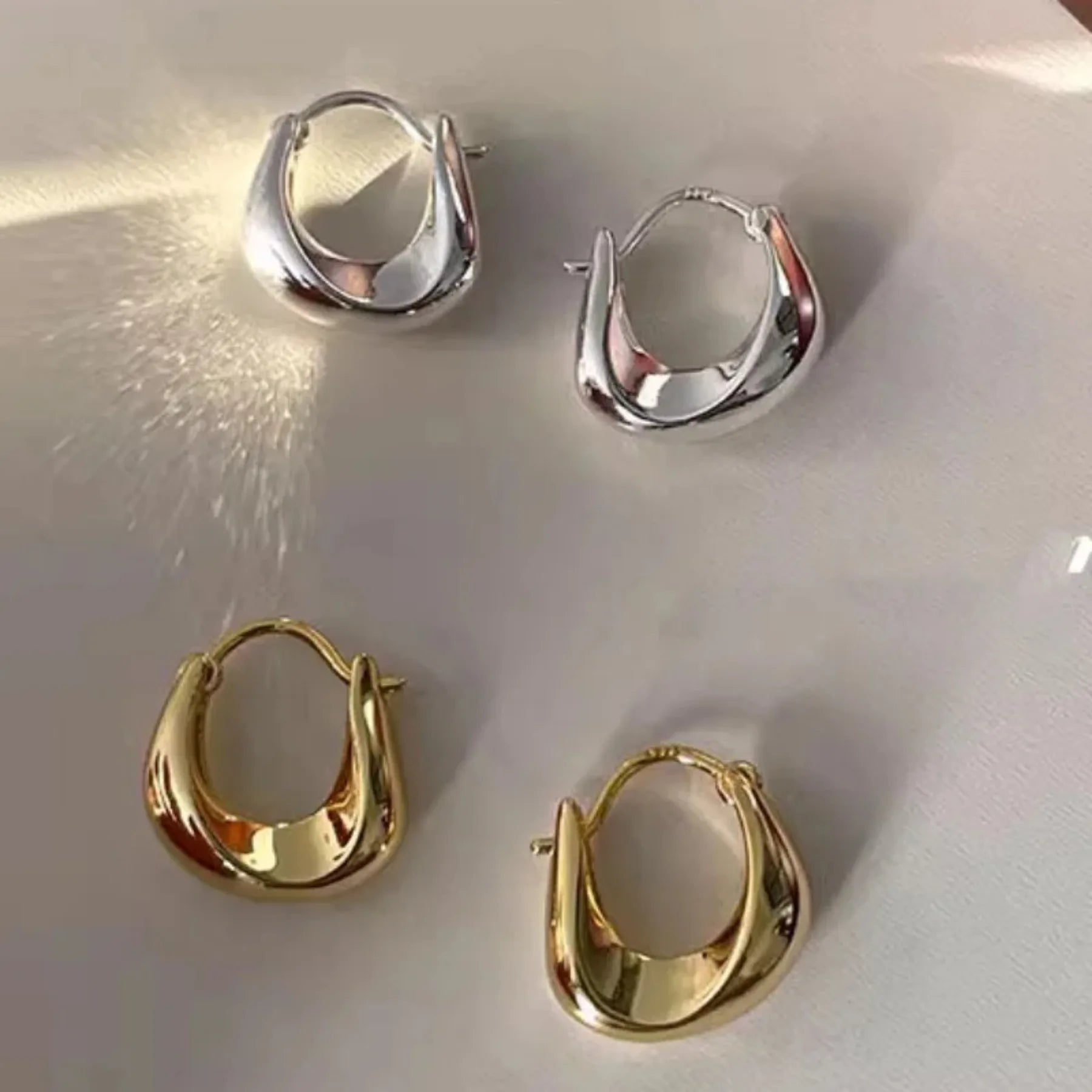 925 Sterling Silver Hoop Earrings Versatile Gift Lightweight - Smarsty