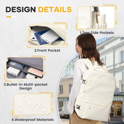 Ryanair Backpack Travel Cabin Airplane 40x20x25, Air Vacuum compression Backpack, Women Men Backpack Business Laptop Bag Handbag - Smarsty