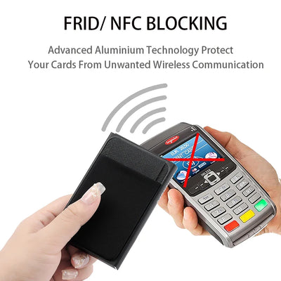 Automatic Flip Card Side Push Card Holder Sleeve Large Capacity 12 Cards Slot Metal Cards Box Men Credit Card Anti-theft Wallets - Smarsty