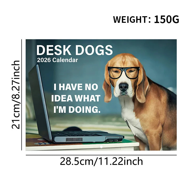 2026 Pooping Dog Calendar-Year Monthly Planner & Agenda Schedule Organizer Wall Calendar Funny Party Gag Gifts for Friends - Smarsty