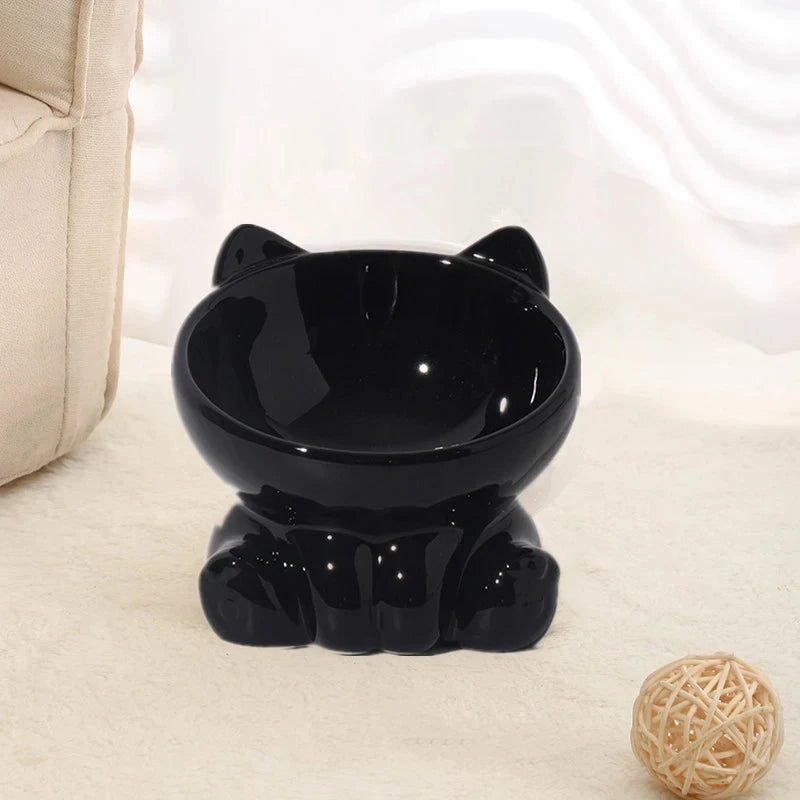 Ceramic Cat Bowl with High Feet for Comfort - Smarsty