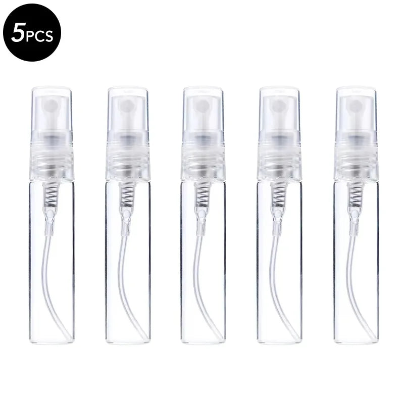 Mini Clear Glass Perfume Bottles Portable Travel Set - Smarsty