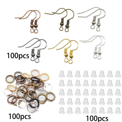 Bulk Jewelry Findings Kit 400Pcs Lobster Clasps Beads - Smarsty