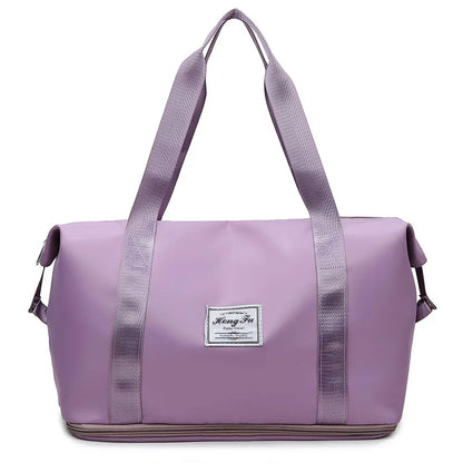 Waterproof Nylon Travel Duffle Bag for Women Large Capacity - Smarsty