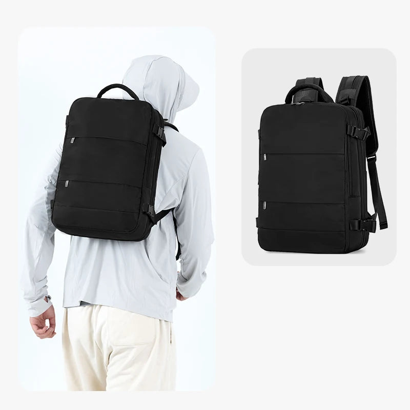 Travel Backpack Men's Short-distance Lightweight Travel Mountaineering Bag Large Capacity Computer School Bag Backpack for Men - Smarsty