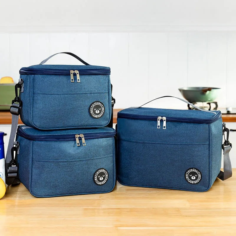 Insulated Portable Waterproof Lunch Bag With Shoulder Strap - Smarsty