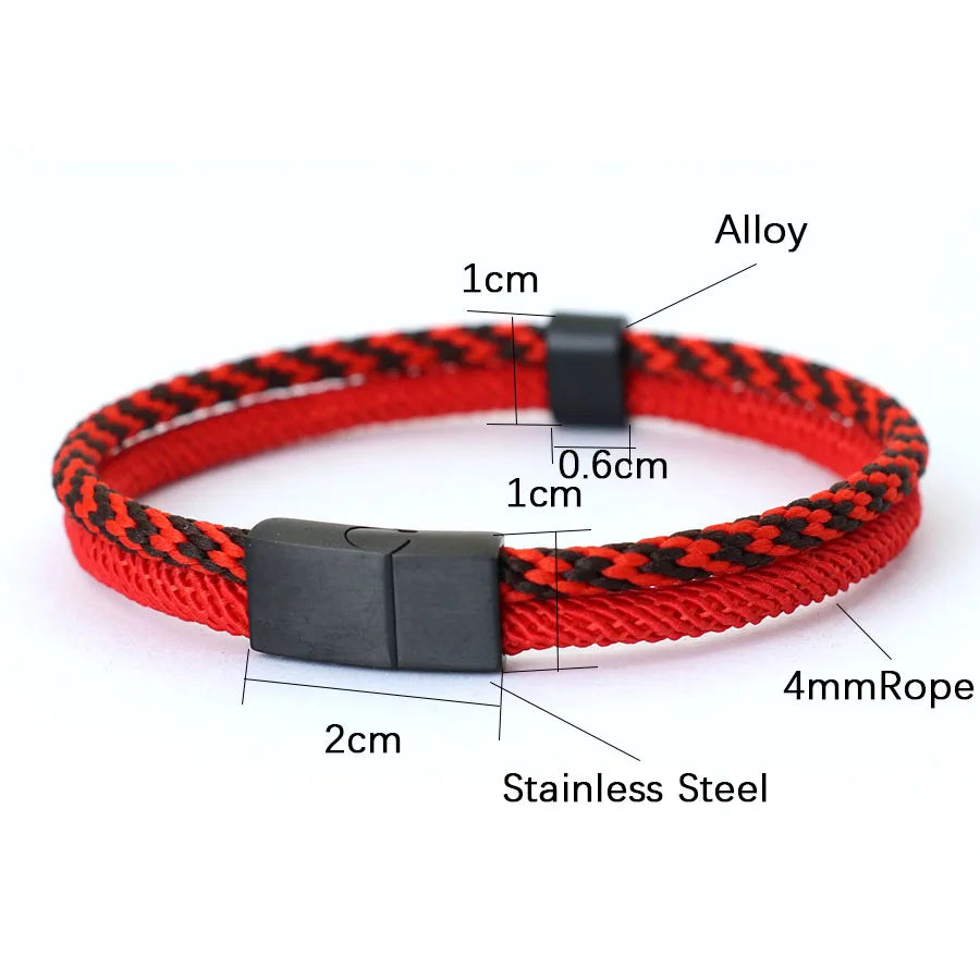 Stylish Paracord Bracelet for Men with Stainless Steel Buckle - Smarsty