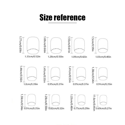 24 Square Short Fake Nails with Glue and File - Smarsty