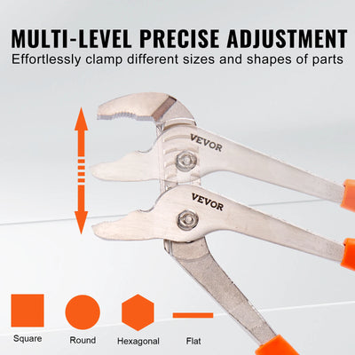 SucceBuy 8-Piece Pliers Set High Carbon Steel 12"/10"/8" Groove Joint Pliers 8" Linesman's Pliers 8" Long Nose Pliers