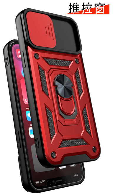 Smarsty Rugged Iphone Armor Case With Camera Lens Protector -