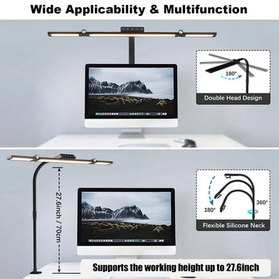 Home Office LED Desk Lamp with Stepless Dimming - Smarsty