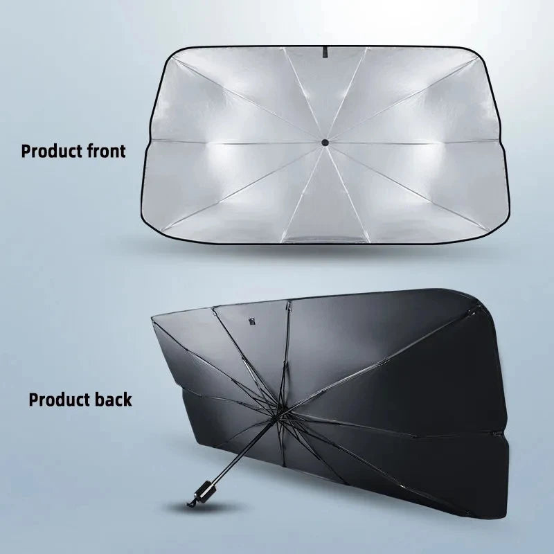 Car Sunshade Umbrella Windshield Folding Front Parasol Umbrella Type Sun Shade for Car Window Summer Sun Protection Accessories - Smarsty