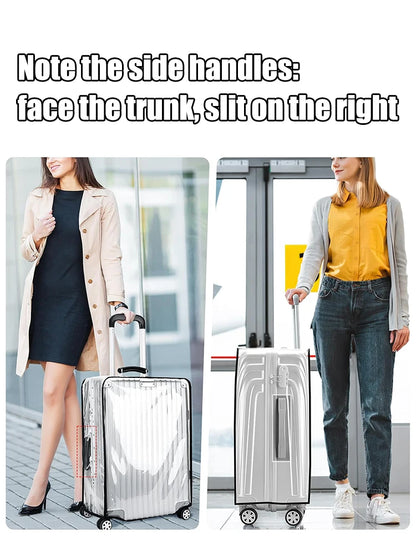 Transparent Pvc Luggage Protective Cover Wheeled Luggage Protective Cover Wear-Resistant Outer Cover Transparent Protective - Smarsty