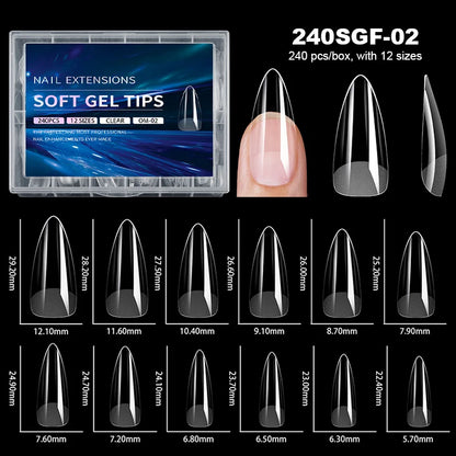Luxury Soft Gel False Nail Tips for Elegant Manicure - Smarsty