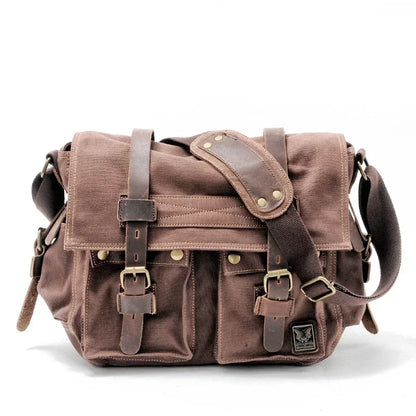 Muchuan Canvas Leather Messenger Bag For Men Laptop Case - Smarsty