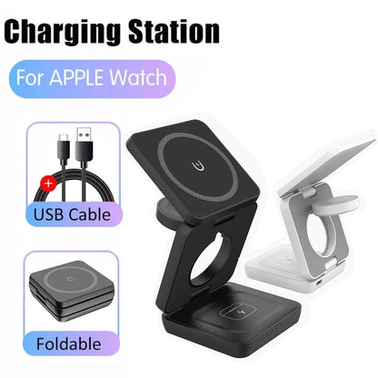 Magnetic Foldable Wireless Charging Stand iPhone Watch - Smarsty