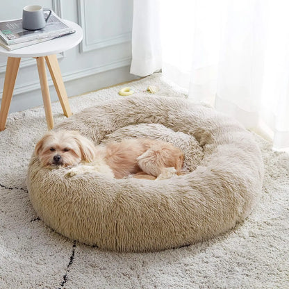 Warm Plush Cat Bed with Soft Cushion for Comfort - Smarsty