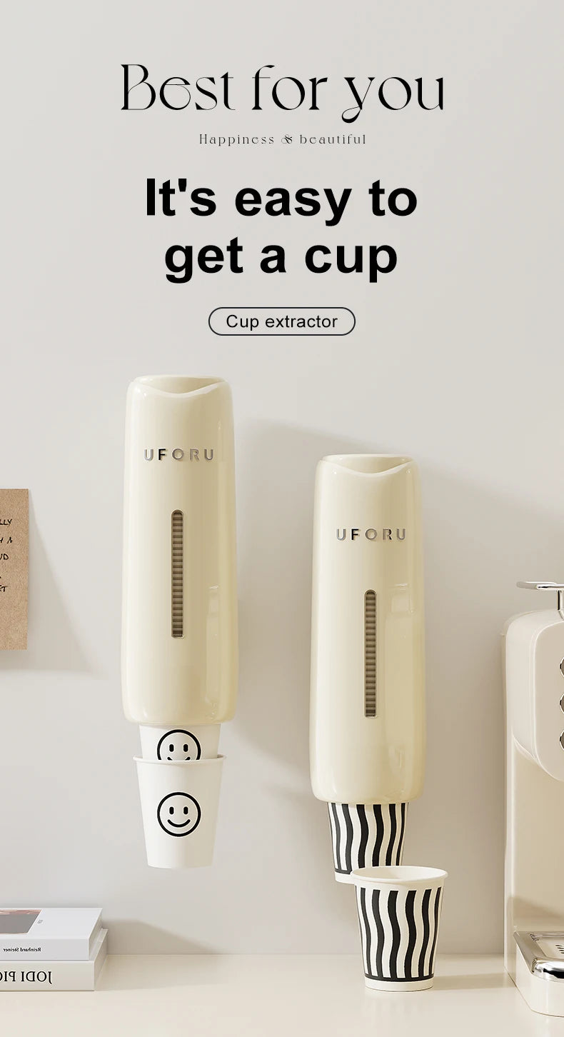 Home Perforation-Free Water Dispenser Cup Extractor,Living Room Kitchen Wall-mounted Bracket