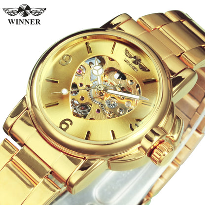 Elegant Luxury Automatic Skeleton Watch for Women - Smarsty