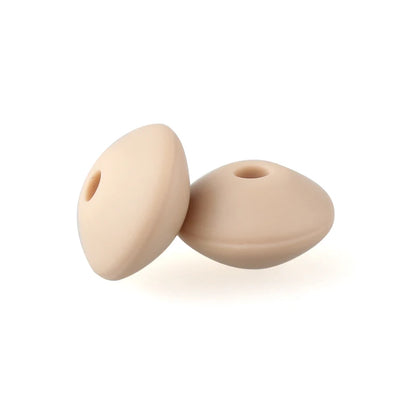 Silicone Beads 12mm Lentil Focal Beads Non Toxic Diy Set - Smarsty