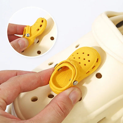3D New Mini Shoes Shape PVC Shoe Charms for Clogs Accessories Women Beach Bag Sandals Buckle Kids Shoe Pins DIY Shoe Decorations - Smarsty