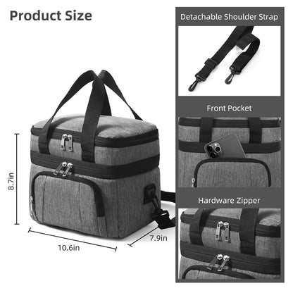 Insulated Lunch Bag With Adjustable Strap And Waterproof - Smarsty