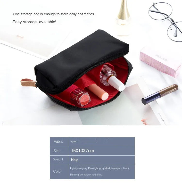 Waterproof Large Capacity Makeup Bag Multiple Colors Dacron Travel Storage Bag Partitioned Cosmetic Pouch Handbag Lipstick Pack - Smarsty
