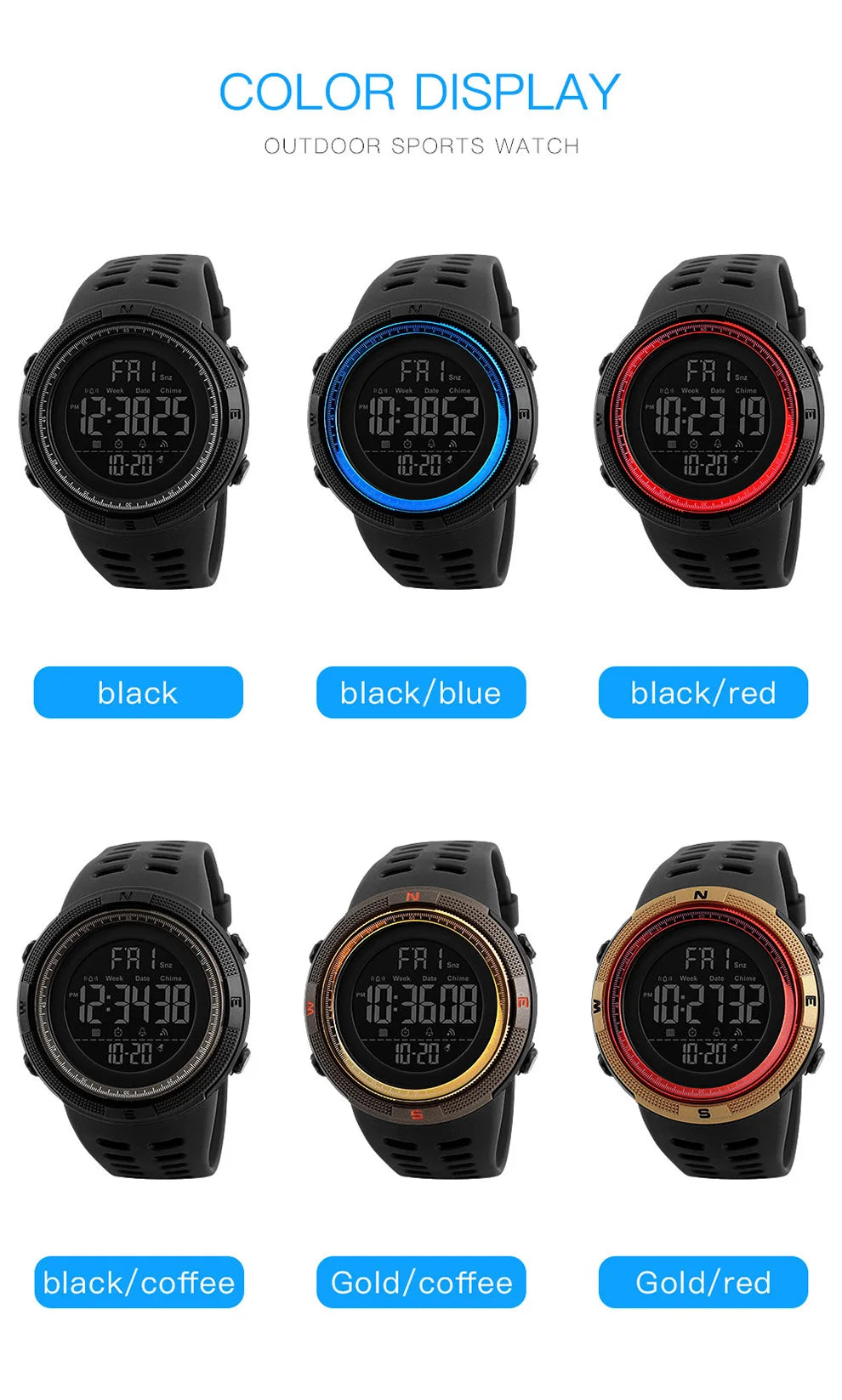 SKMEI 1251 Waterproof Digital Sports Watch for Men - Smarsty