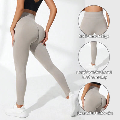 Women's High Waist Yoga Leggings Seamless High Stretchy Butt Lifting Breathable Sports Pants for Women Gym Leggings - Smarsty