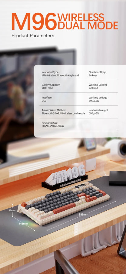 Bluetooth Gaming Keyboard With Multi Device Wireless