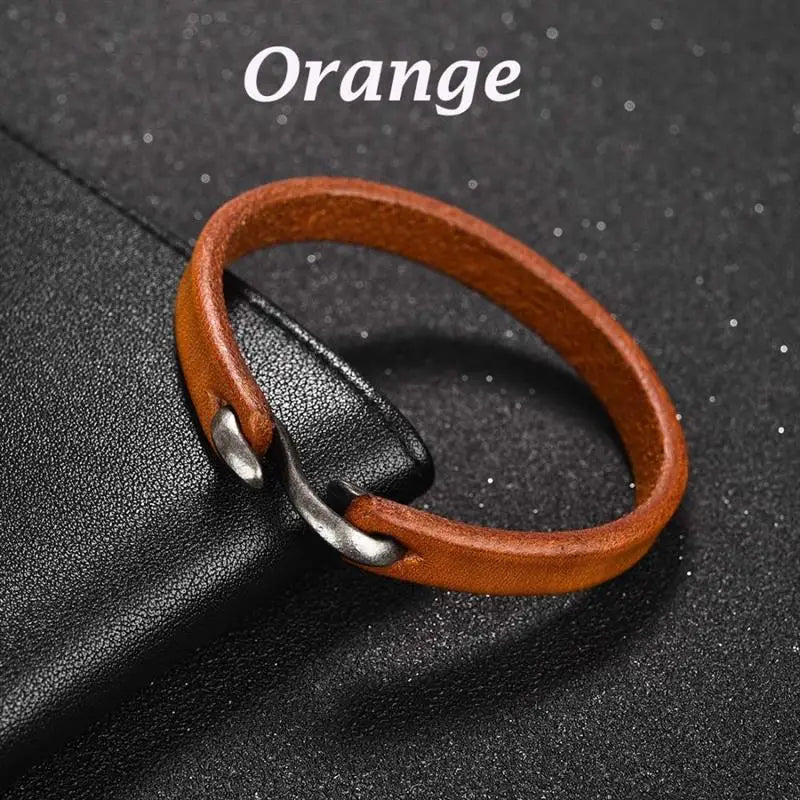 Vintage Genuine Leather Wrap Bracelet Durable Punk Wristband - Smarsty