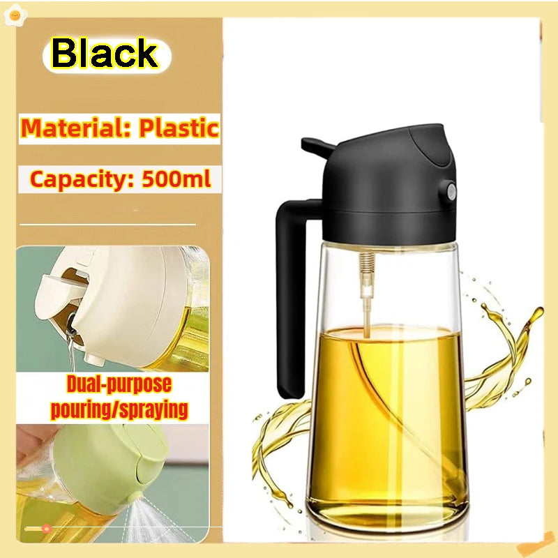 200/300/500ml Oil Spray Bottle BBQ Cooking Olive Oil Sprayer Plastic Baking Oil Spray Empty Bottle Vinegar Bottle Or  Oil brush - Smarsty