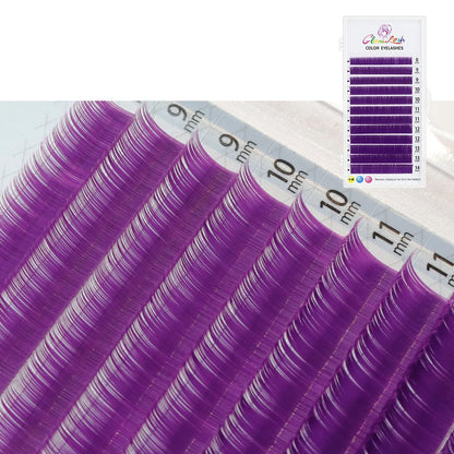 Glamlash Morandi Grey Colorful Individual Eyelash Extensions - Smarsty