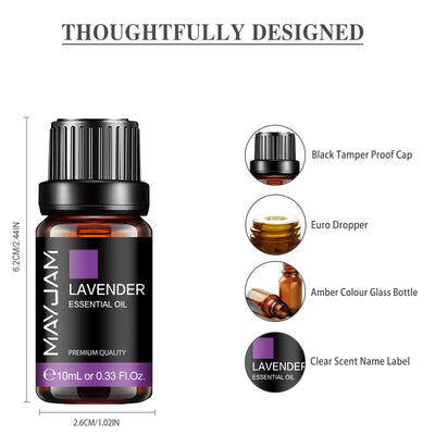 MAYJAM 10ML Essential Oil Blend for Relaxation and Wellness - Smarsty