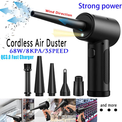Wireless Air Duster For Keyboard Cleaning 51000 RPM - Smarsty