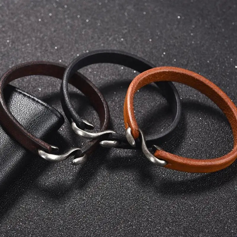 Vintage Genuine Leather Wrap Bracelet Durable Punk Wristband - Smarsty