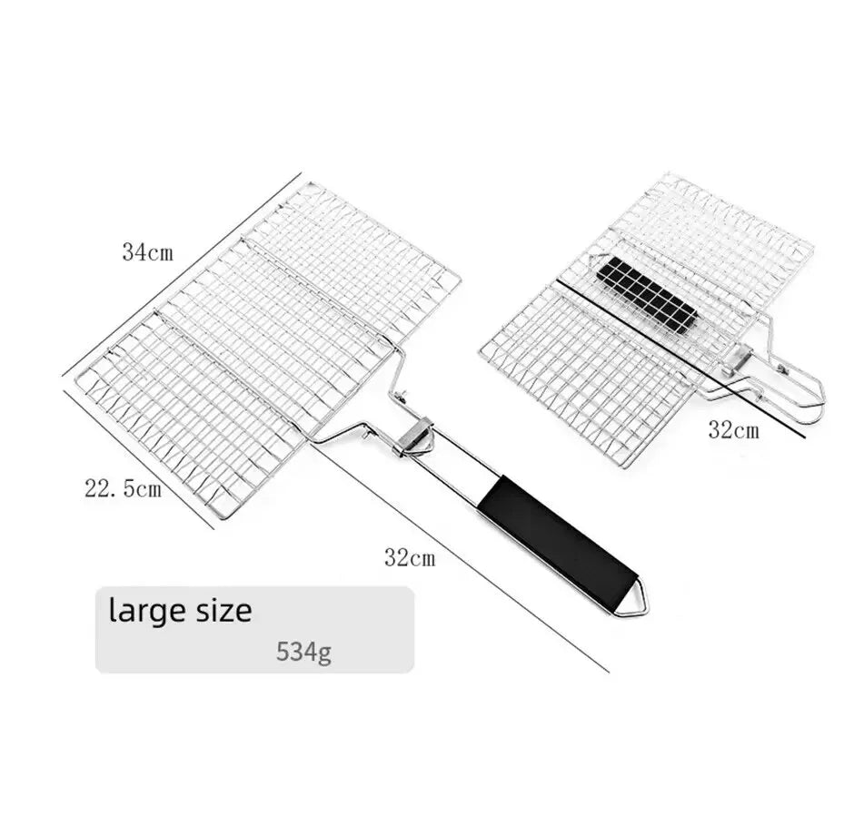 Stainless Steel Non Stick BBQ Grilling Basket for Easy Cooking - Smarsty