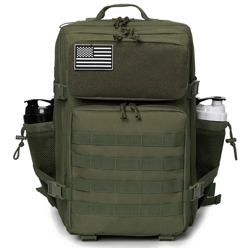 45L Tactical Backpack survival Bag Hunting MOLLE Backpack GYM For Men EDC Outdoor Hiking Rucksack Witch Bottle Holder - Smarsty
