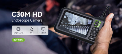 Industrial Endoscope Camera 8mm HD1080P 4.3inch IPS Screen 1080P Pipe Inspection Camera for Car Repair IP67 Waterproof 8 LEDS - Smarsty