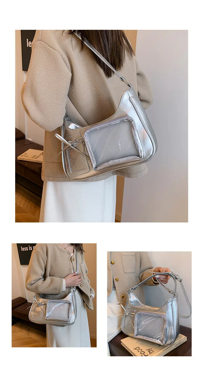 Y2K Harajuku Transparent Ita Bag Crossbody Purse For Women - Smarsty