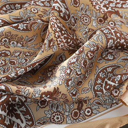 Silk Square Scarf for Women Summer Head Wrap - Smarsty