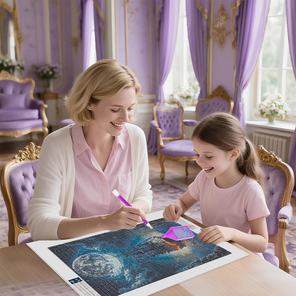 Huacan Full Diamond Embroidery Landscape Cross Stitch Kit - Smarsty