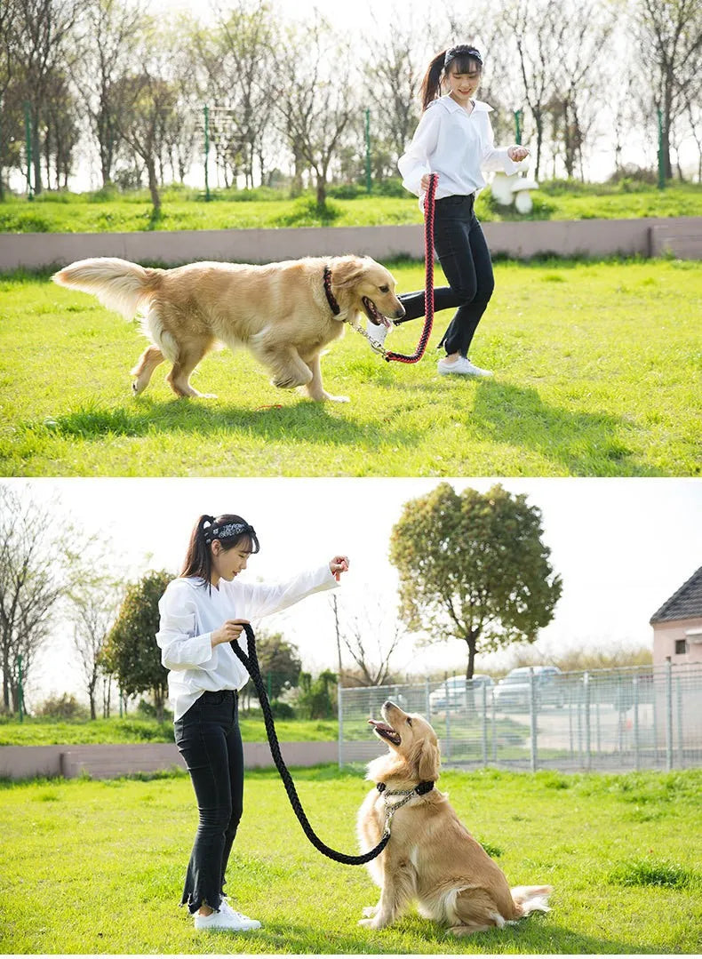 Comfort-Strong 5-Foot Braided Dog Leash for Training - Smarsty