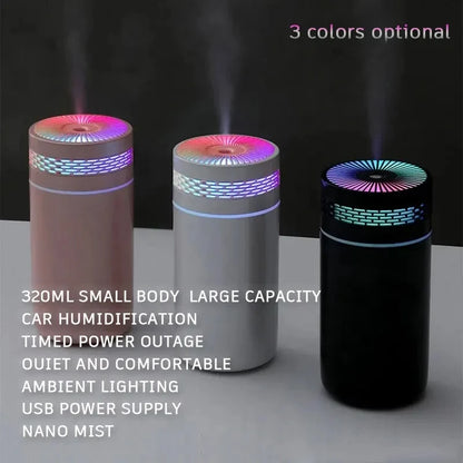 Portable USB Car Air Humidifier with LED Light - Smarsty