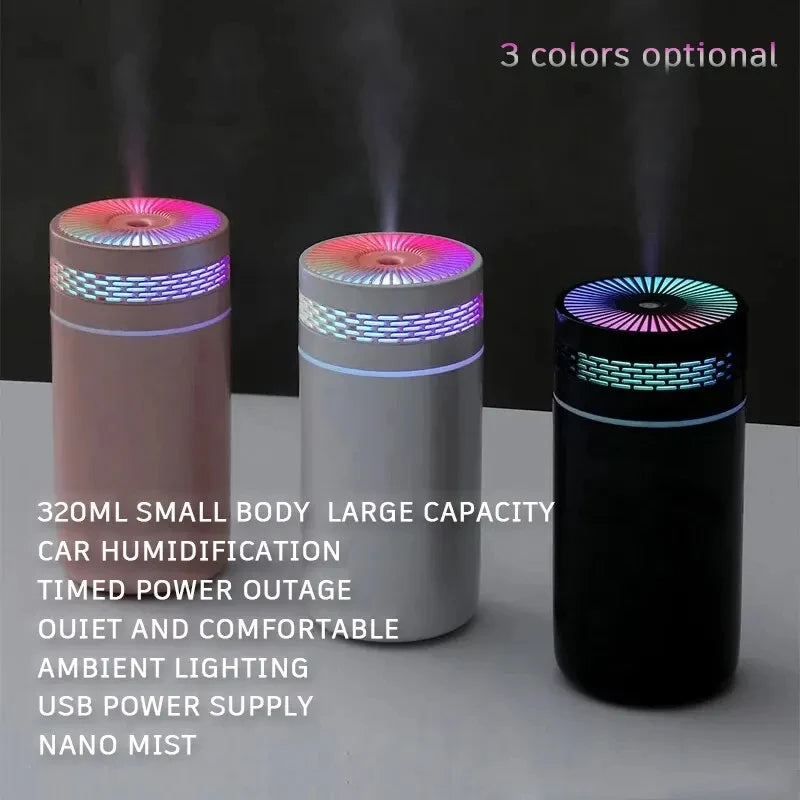 Portable USB Car Air Humidifier with LED Light - Smarsty