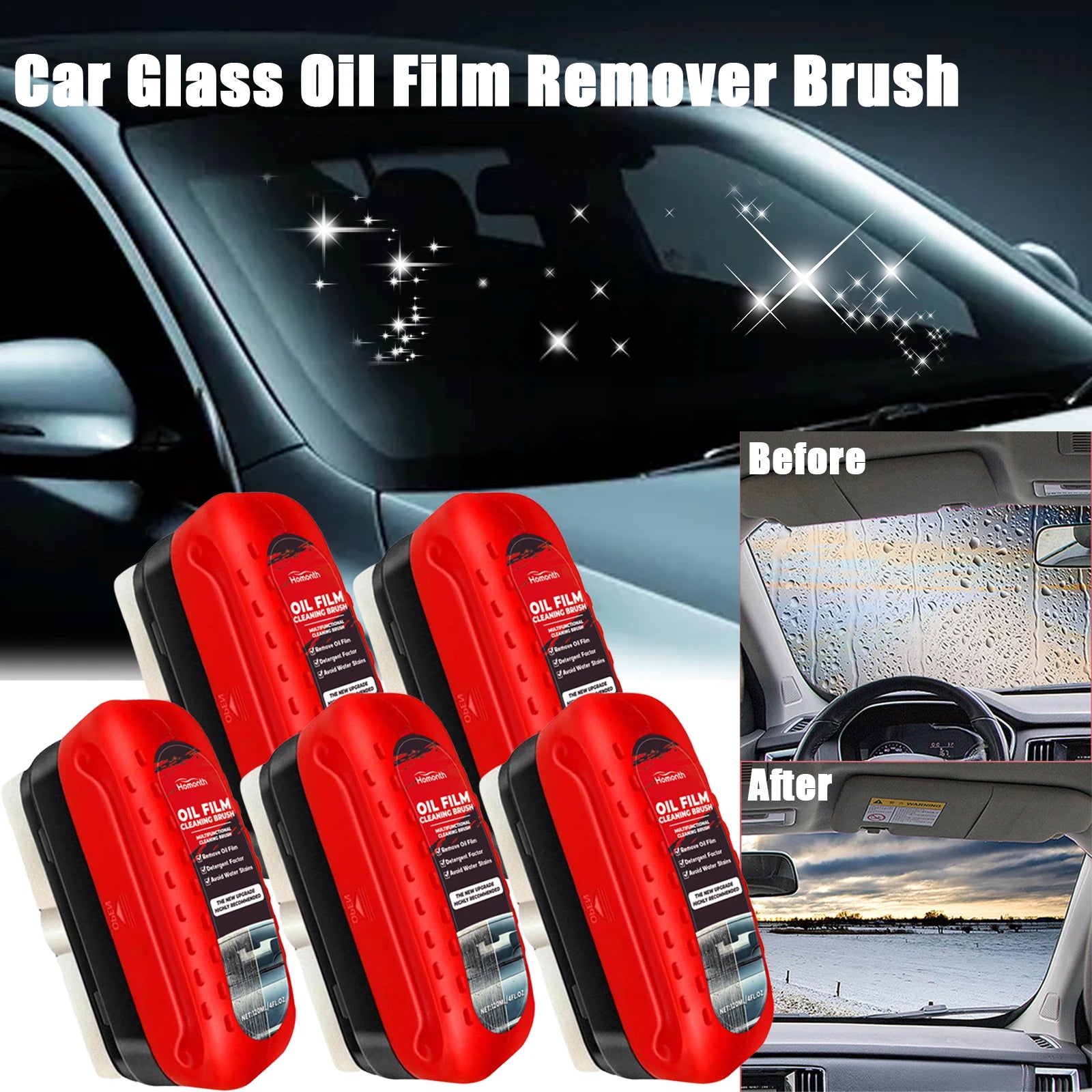 Oil Film Remover for Car Glass Windshield Coating Clarity - Smarsty