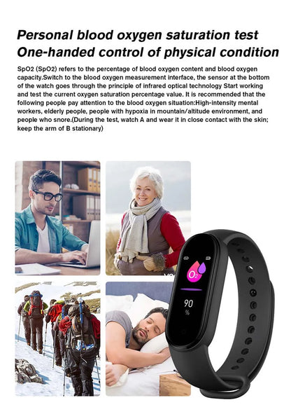 M6 Smart Watch for Fitness Tracking and Heart Rate Monitoring - Smarsty